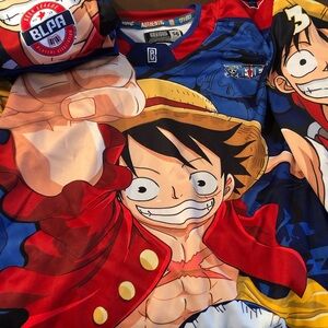 Anime Graphic Men's Jersey with Red and Blue Accents jersey Sox shell